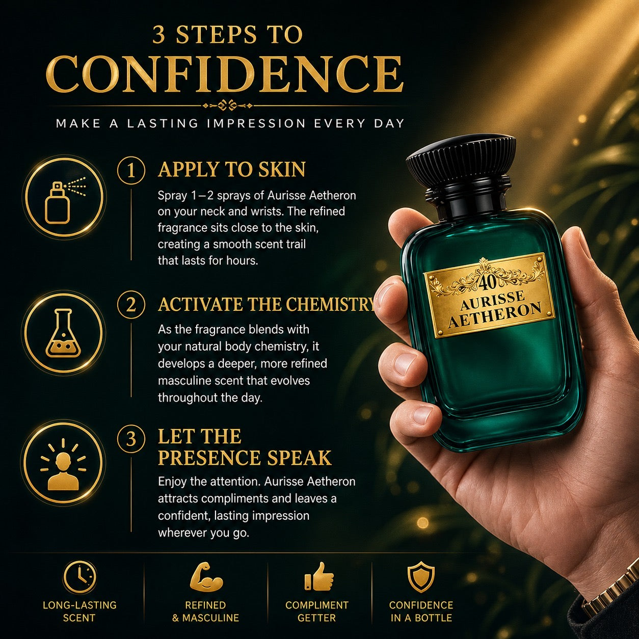 Aurisse Aetheron Extrait de Parfum 100ML for Men – Luxury Long-Lasting Fragrance